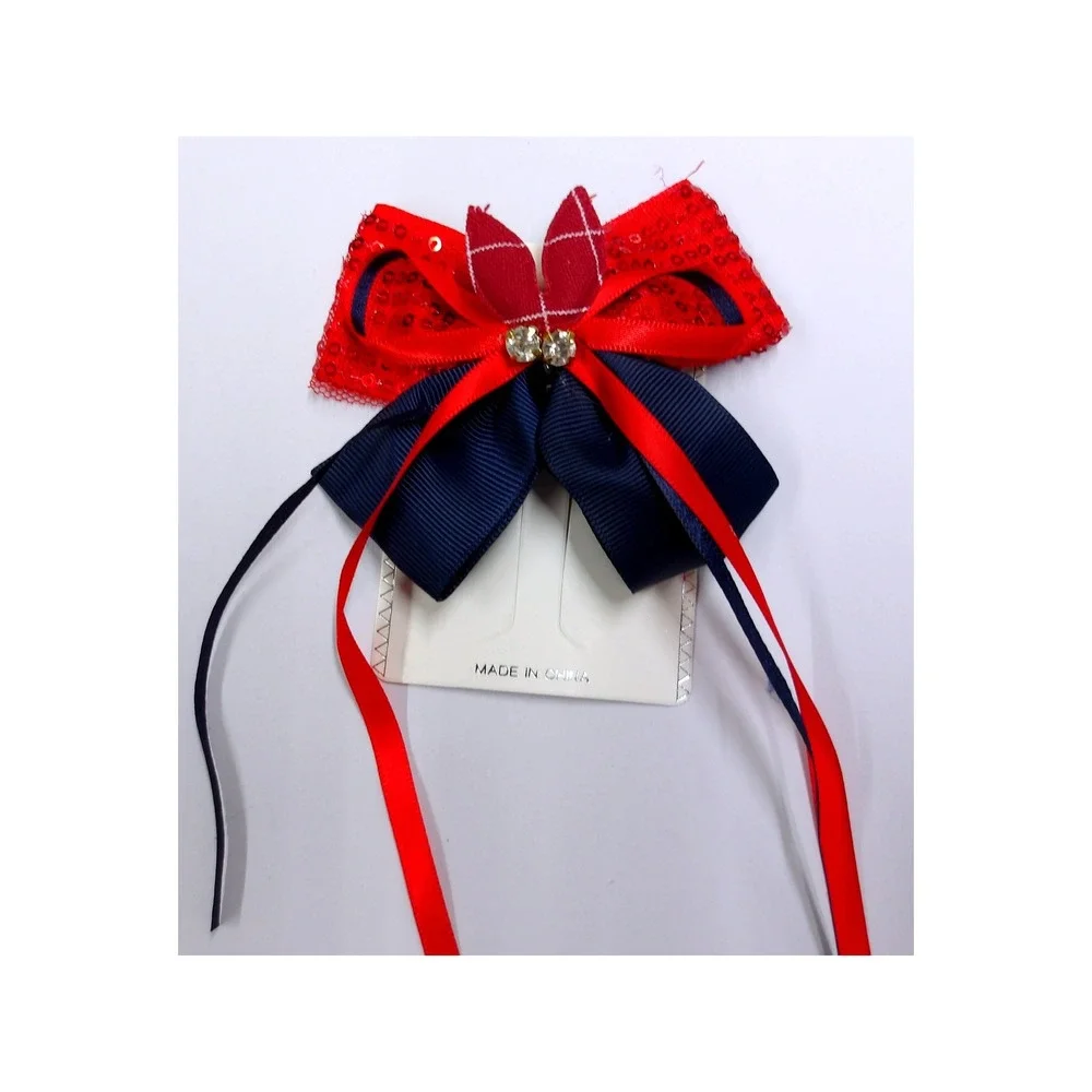 Red Navy Blue Sequin Plaid 4
